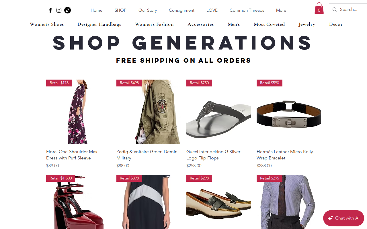 Generations website preview