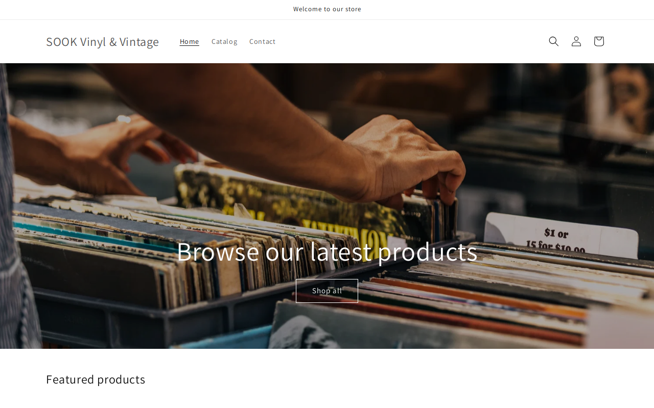 SOOK Vinyl & Vintage website preview
