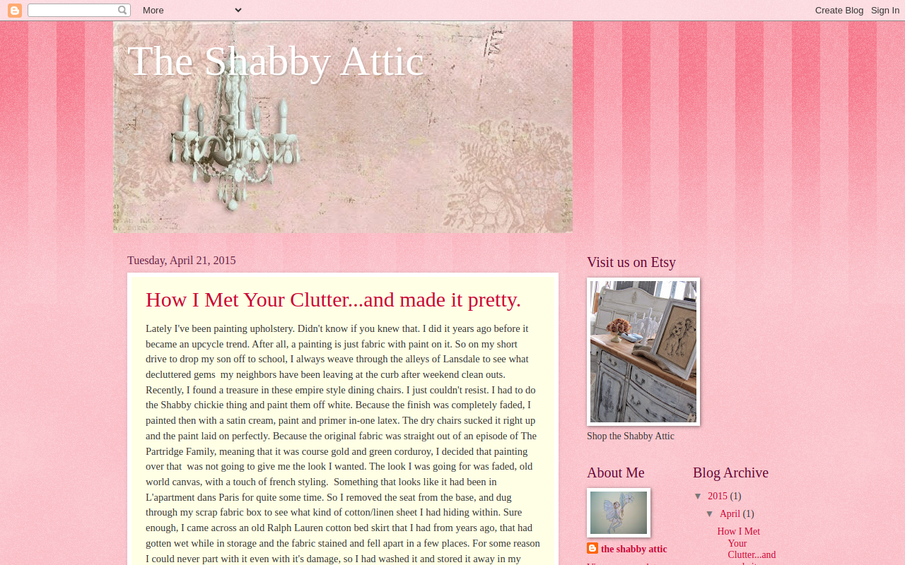 The Shabby Attic website preview