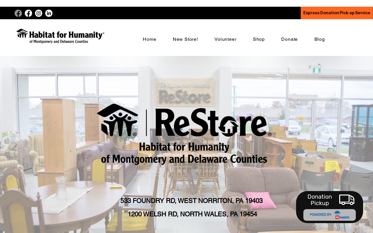 Habitat For Humanity website preview