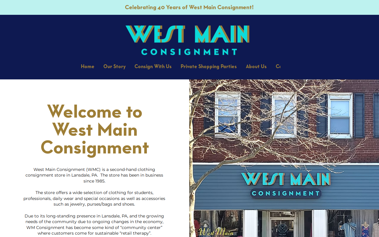 West Main Consignment website preview