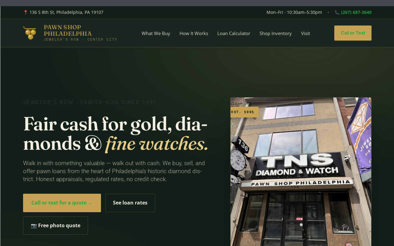 Pawn Shop Philadelphia website preview