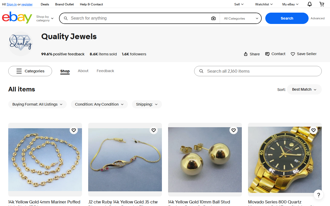 Ark's Jewelry Philly website preview