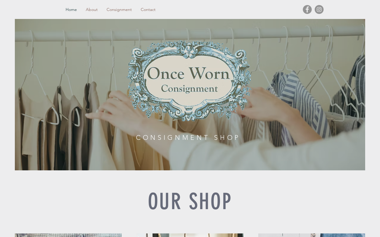 Once Worn website preview
