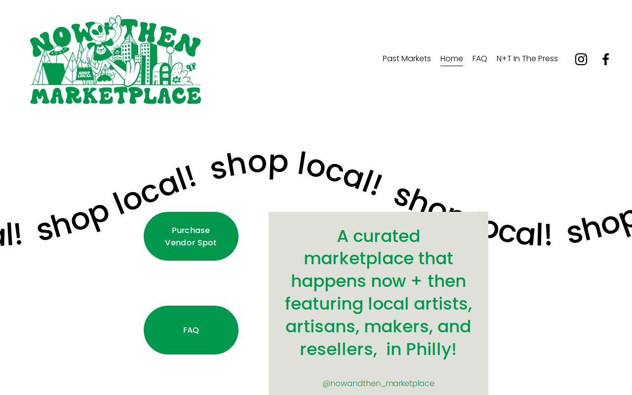 Now and Then Marketplace website preview
