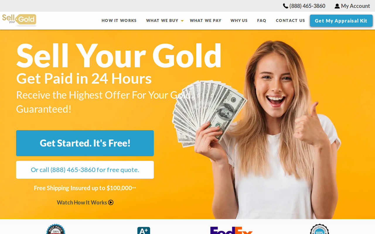 Cash For Gold Philadelphia website preview