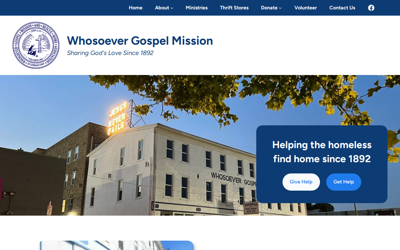 Lighthouse Thrift Shop website preview