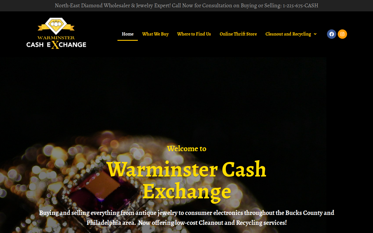 Warminster Cash Exchange website preview