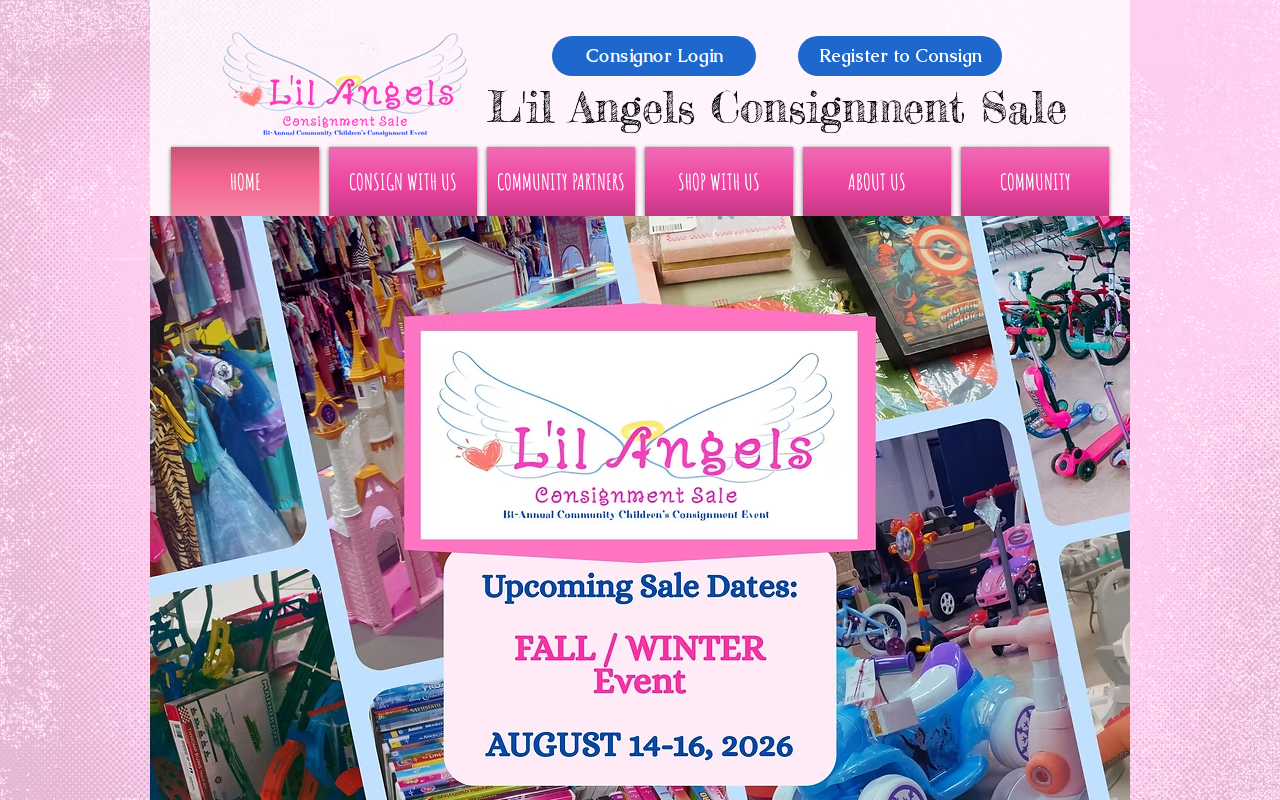 Lil Angels Consignment Sale website preview