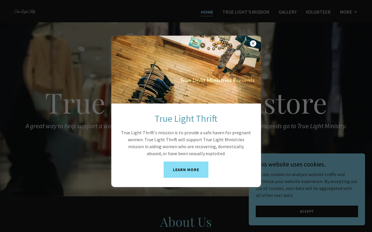 True Light Thrift website preview