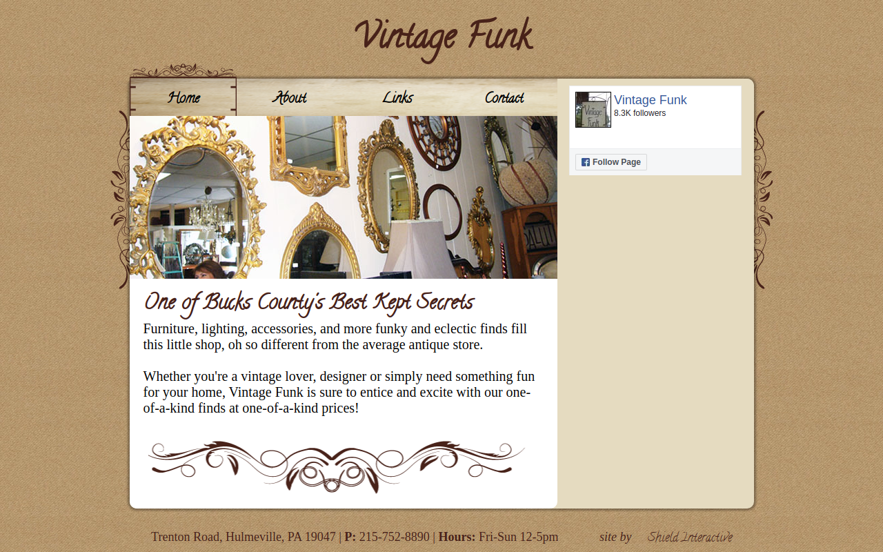 Vintage Funk website preview