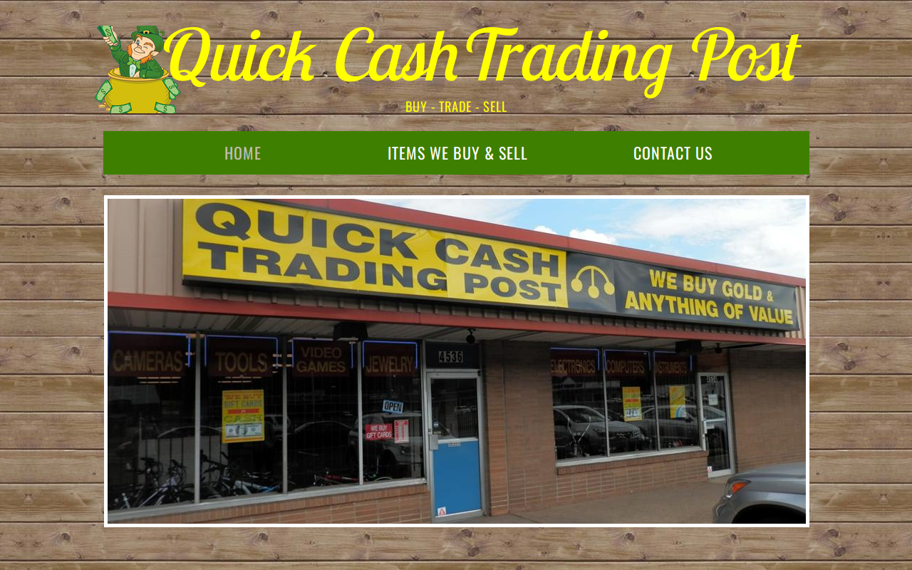 Quick Cash Trading Post website preview