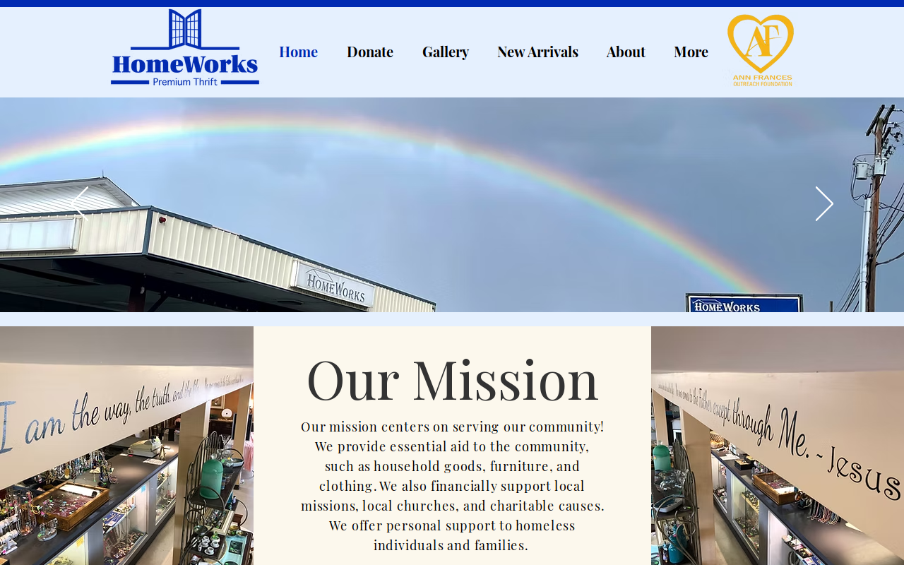 HomeWorks Premium Thrift website preview