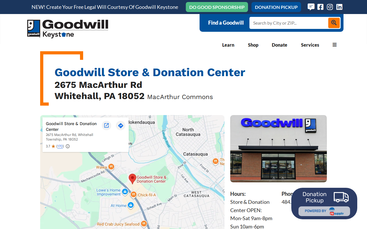 Goodwill Keystone Area: Goodwill Store & Donation Center website preview