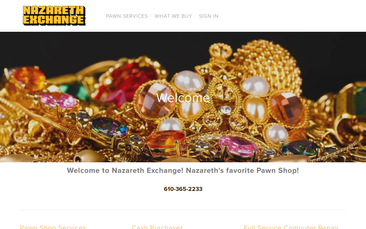Nazareth Exchange website preview