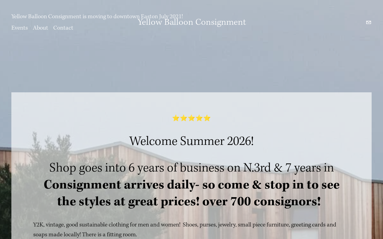 Yellow Balloon Consignment website preview