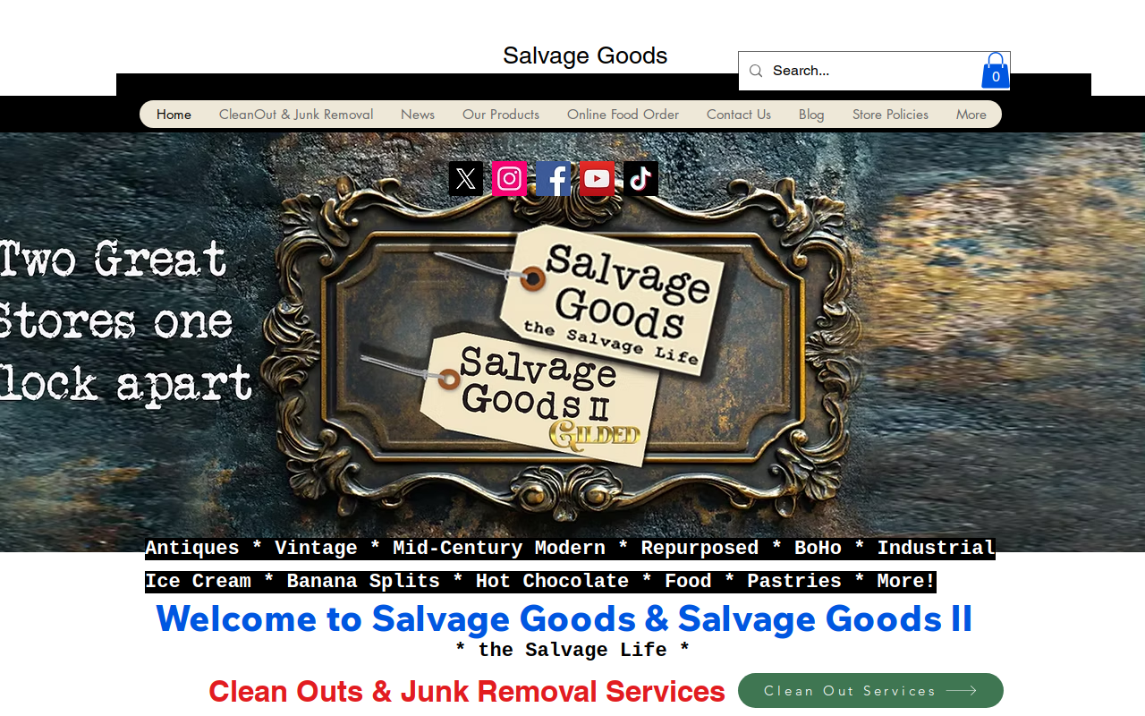 Salvage Goods website preview