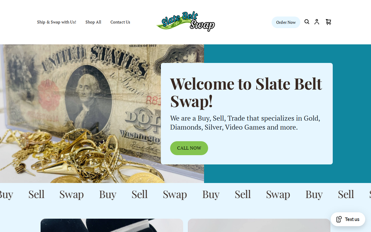 Slate Belt Swap website preview