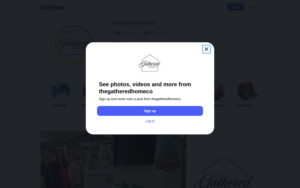 The Gathered Home Co. website preview
