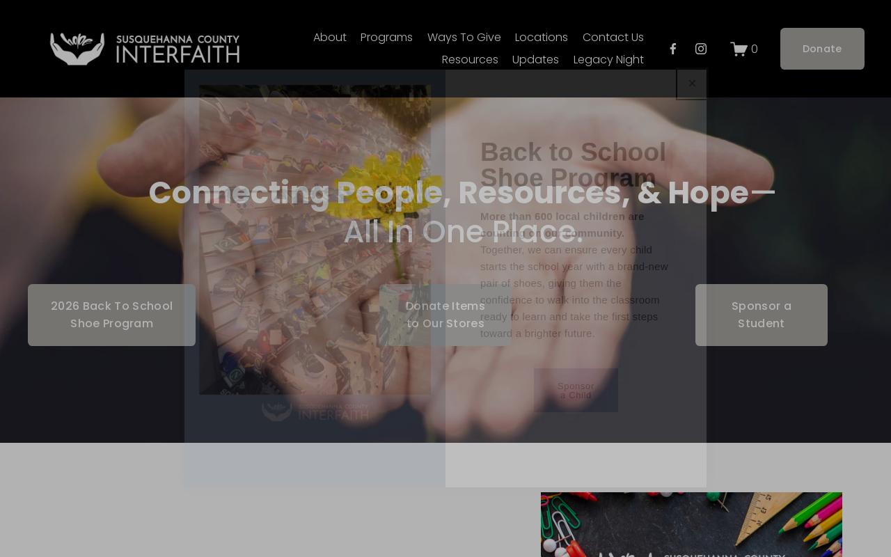 Susquehanna County Interfaith website preview