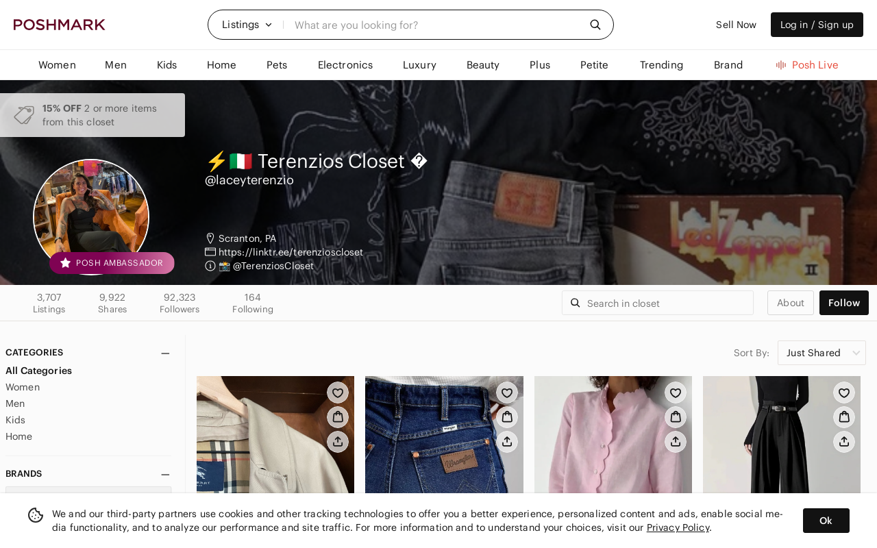Terenzio’s Closet website preview