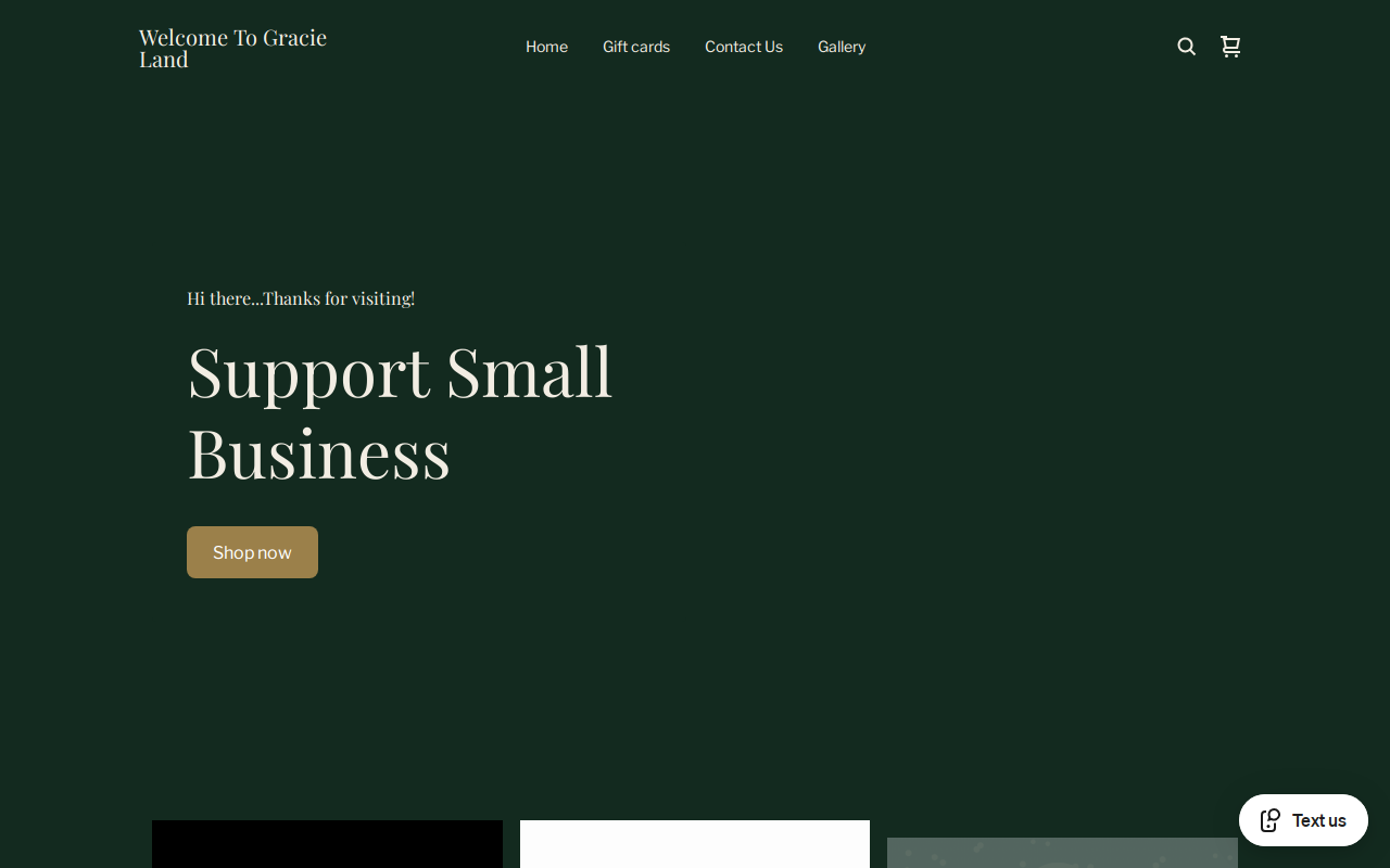 Gracie Land website preview