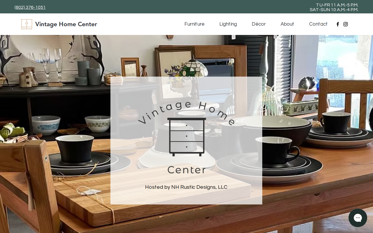 Vintage Home Center website preview