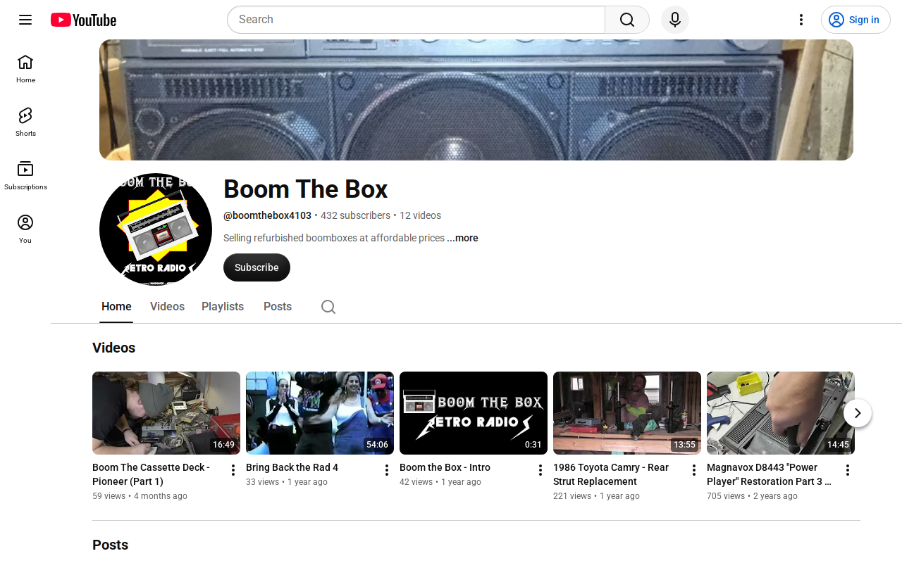 Boom the Box (Retro Radios) website preview