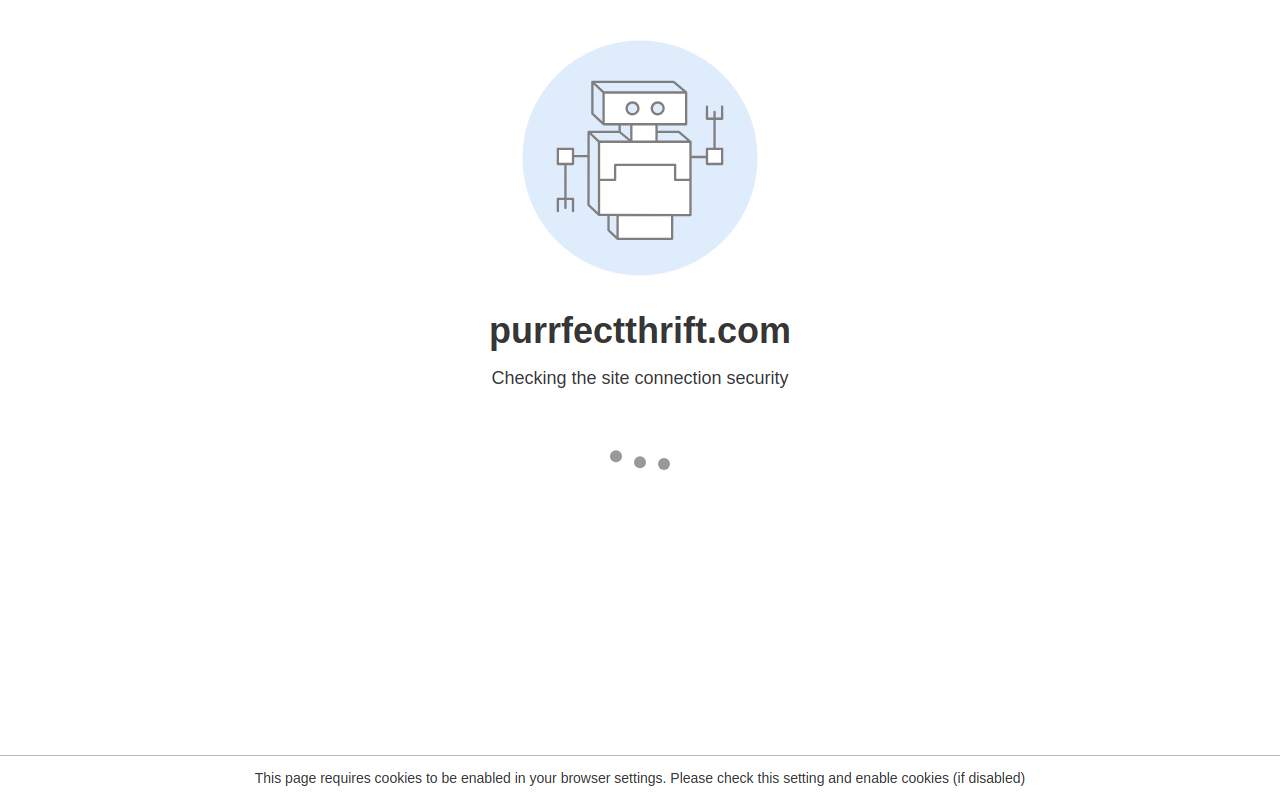 Purrfect Thrift website preview