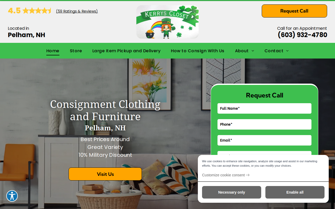 Kerry's Closet & Consignment website preview