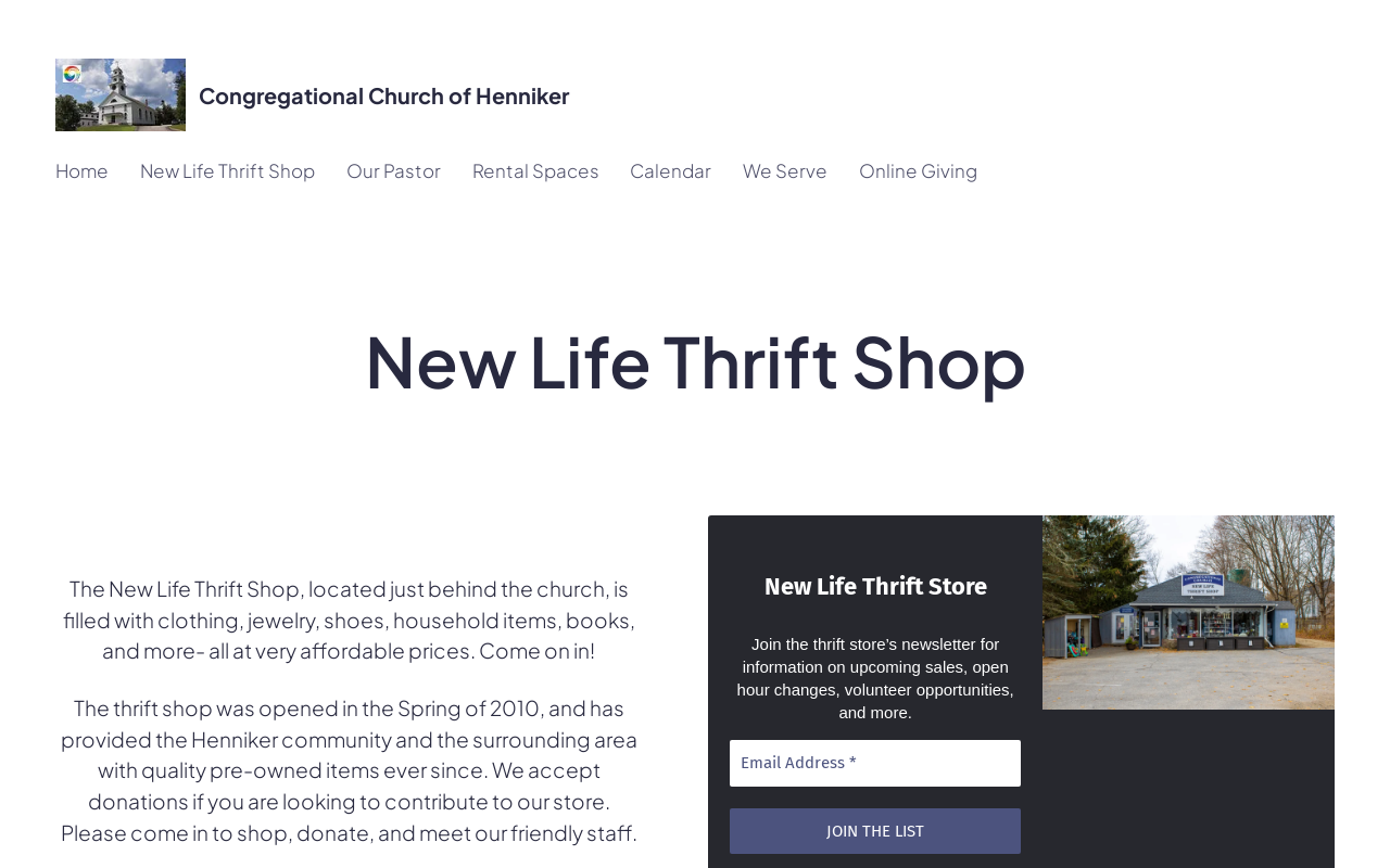 New Life Thrift Shop website preview