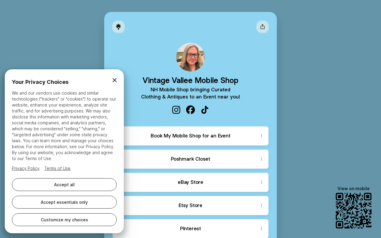 Vintage Vallee website preview