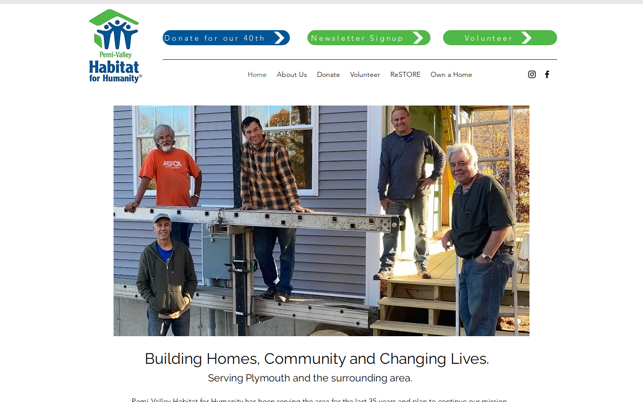 Habitat for Humanity website preview