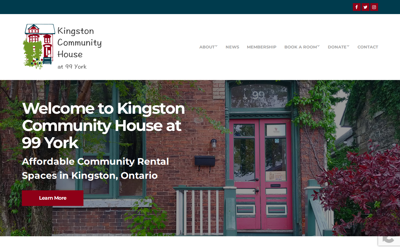 Kingston Community House website preview