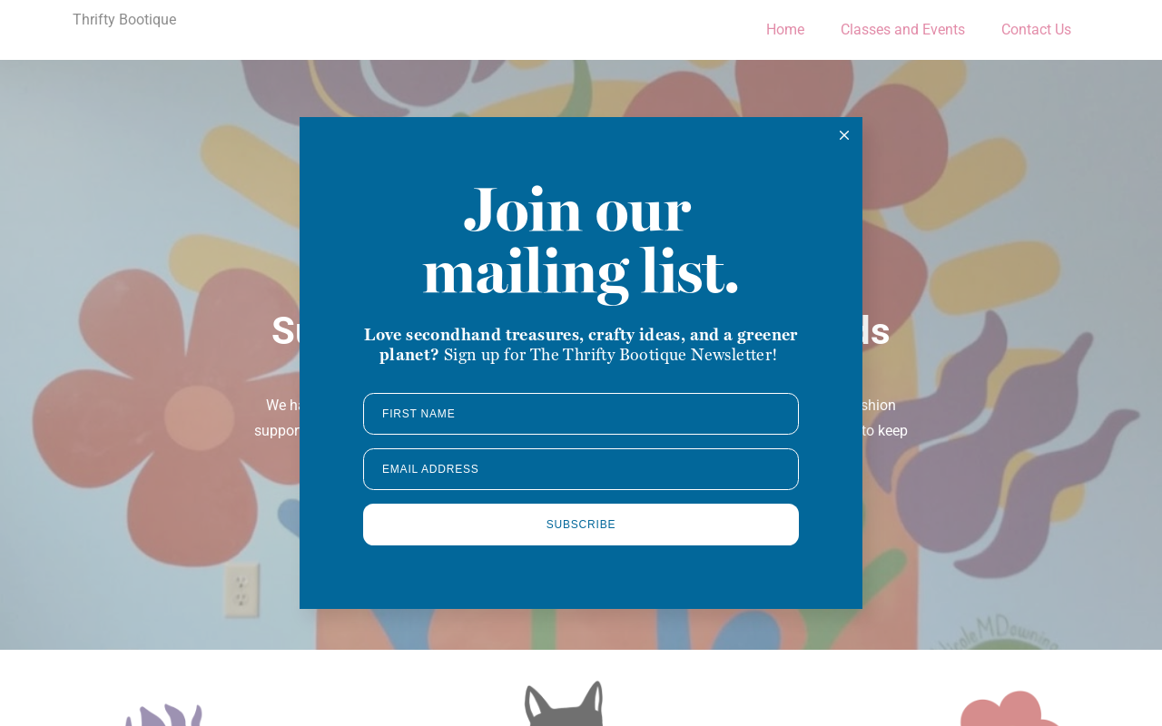Thrifty Bootique website preview