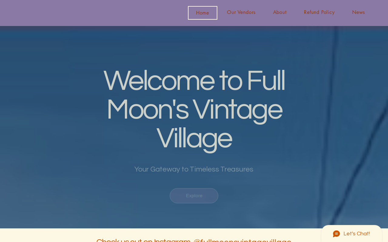 Full Moon's Vintage Village website preview