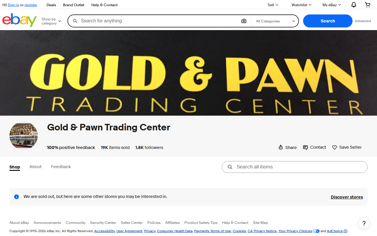 Gold & Pawn Trading Center website preview