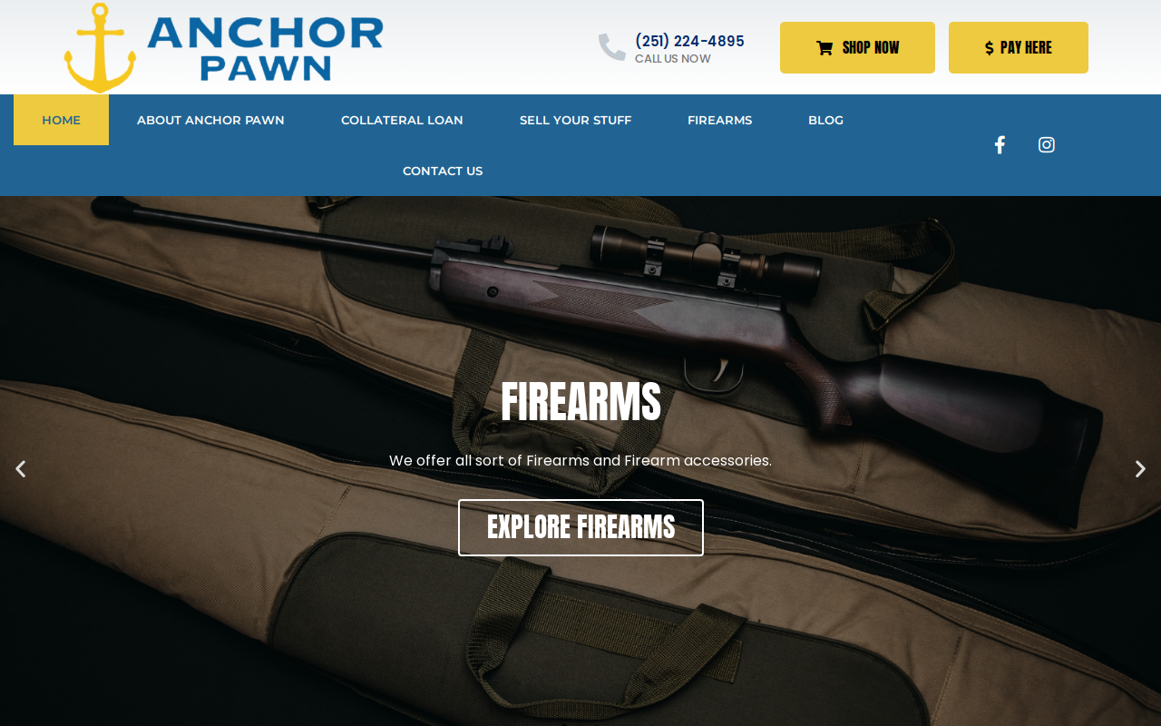 Anchor Pawn website preview