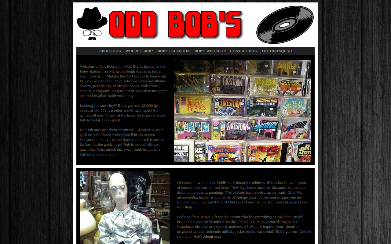 Odd Bob's website preview