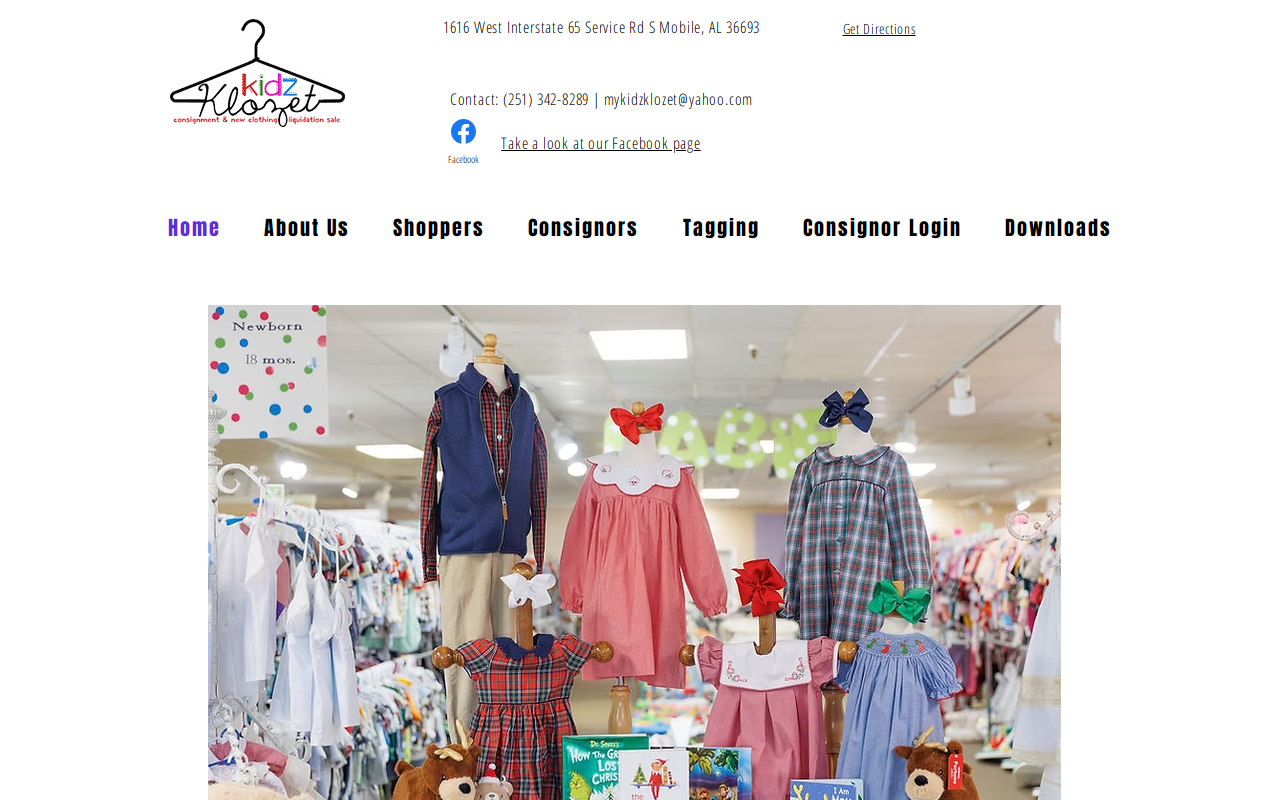 Kidz Klozet website preview
