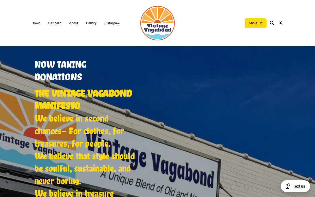 Vintage Vagabond website preview
