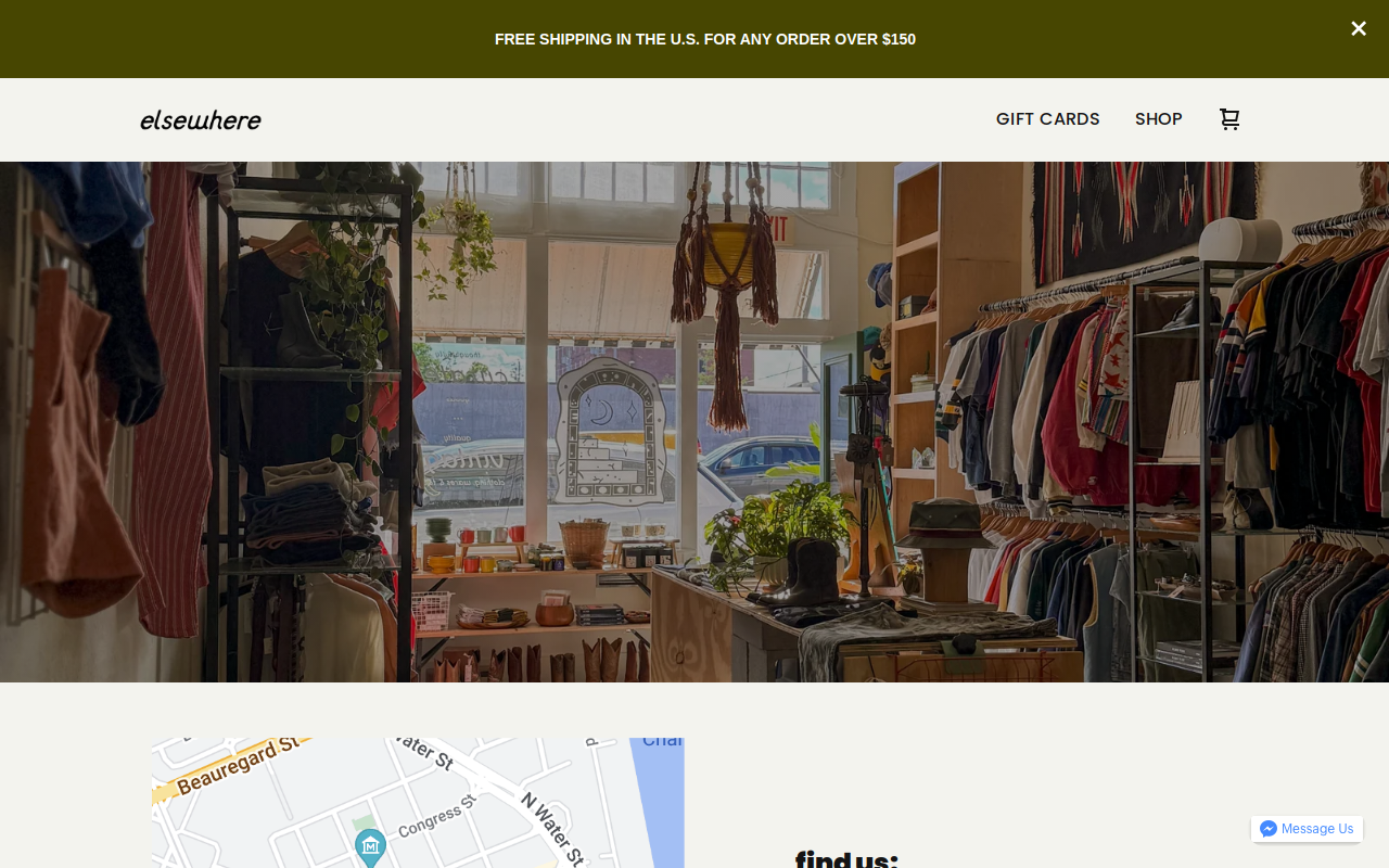 Elsewhere website preview