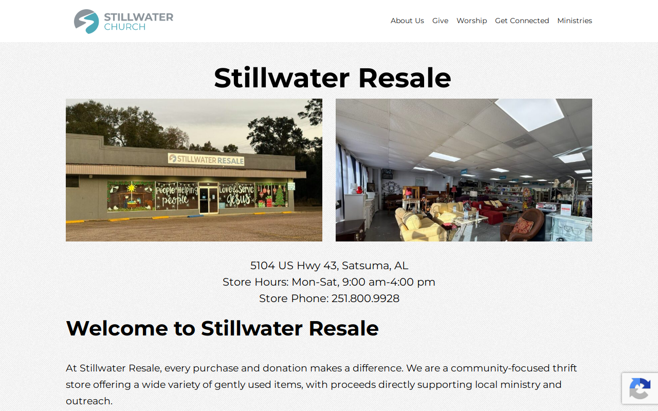 Stillwater Resale website preview