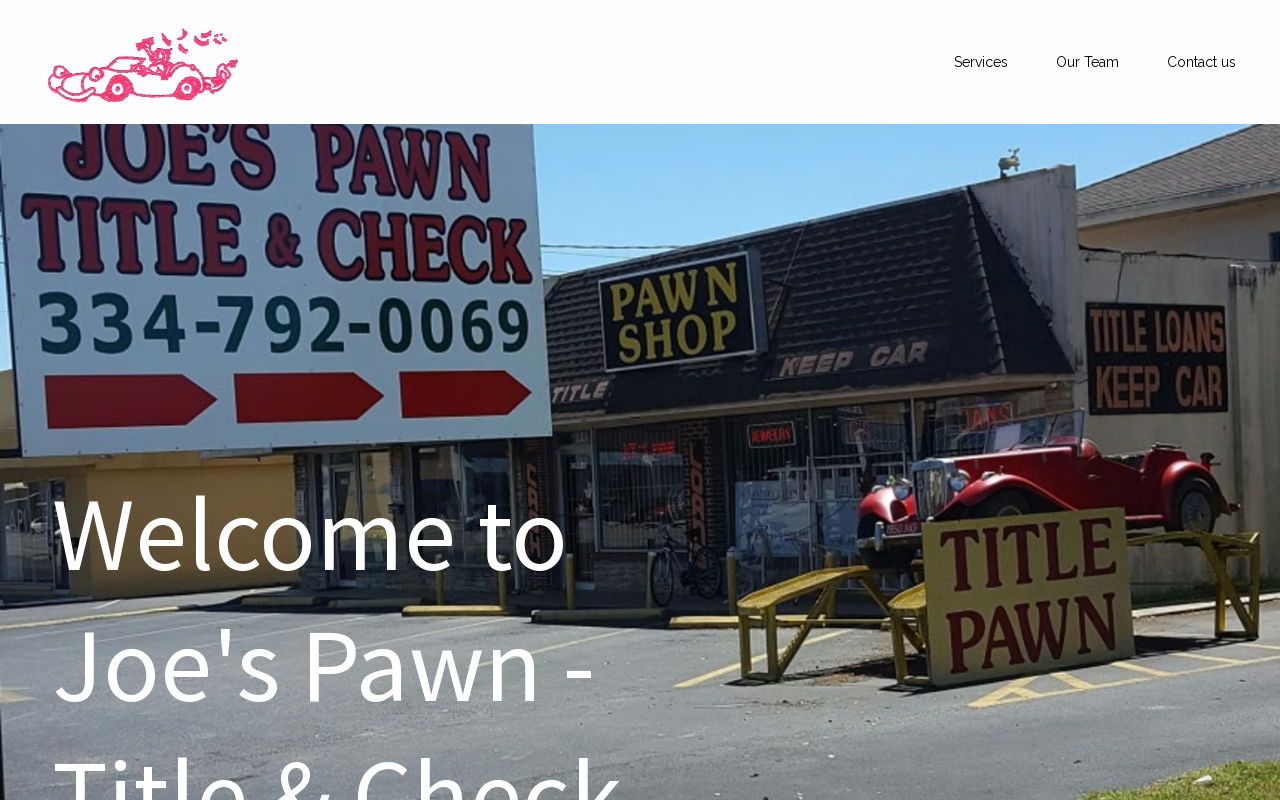 Joe's Pawn - Title & Check website preview