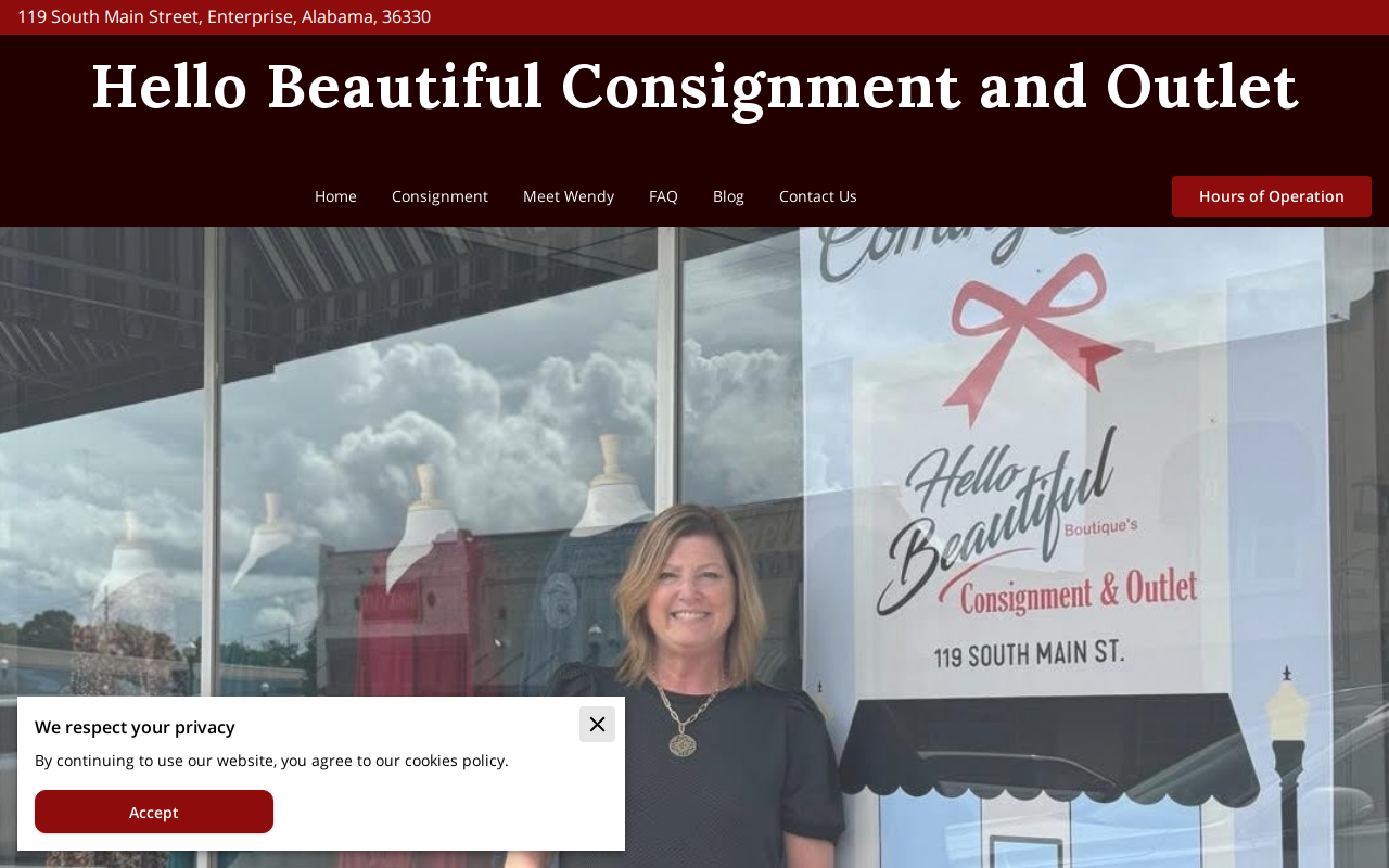 Hello Beautiful Consignment and Outlet website preview
