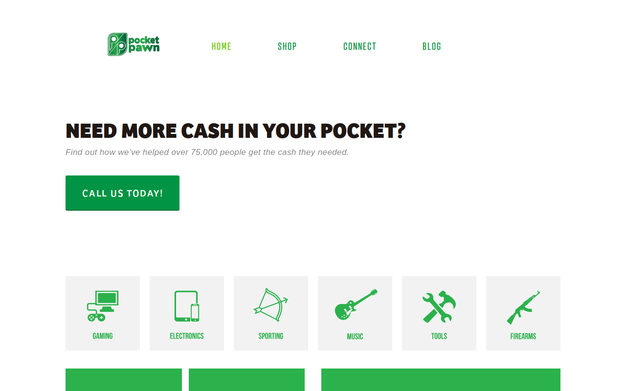 Pocket Pawn website preview