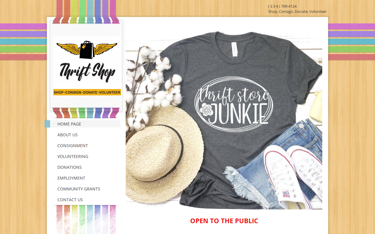 Thrift Shop at Fort Rucker website preview