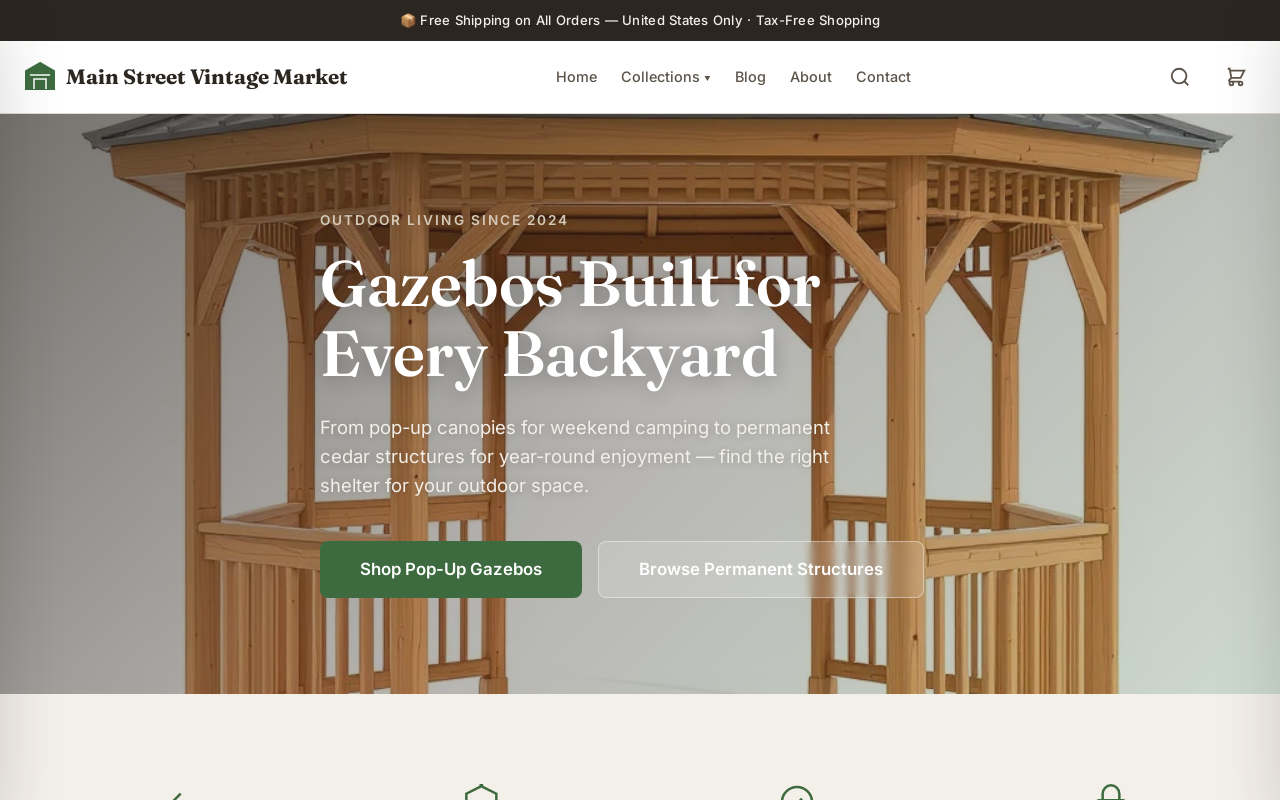 Main Street Vintage Market website preview