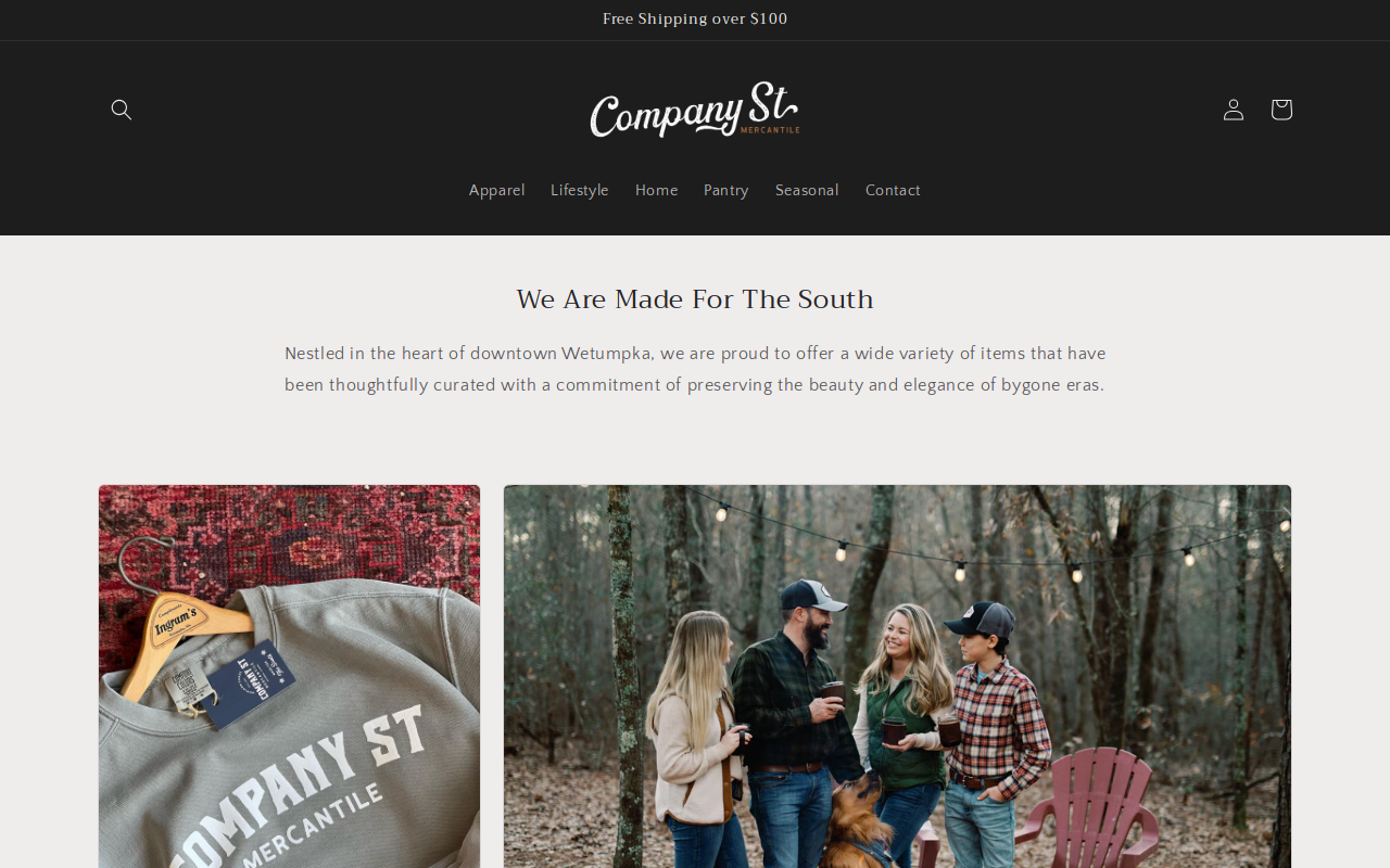 Company St Mercantile website preview
