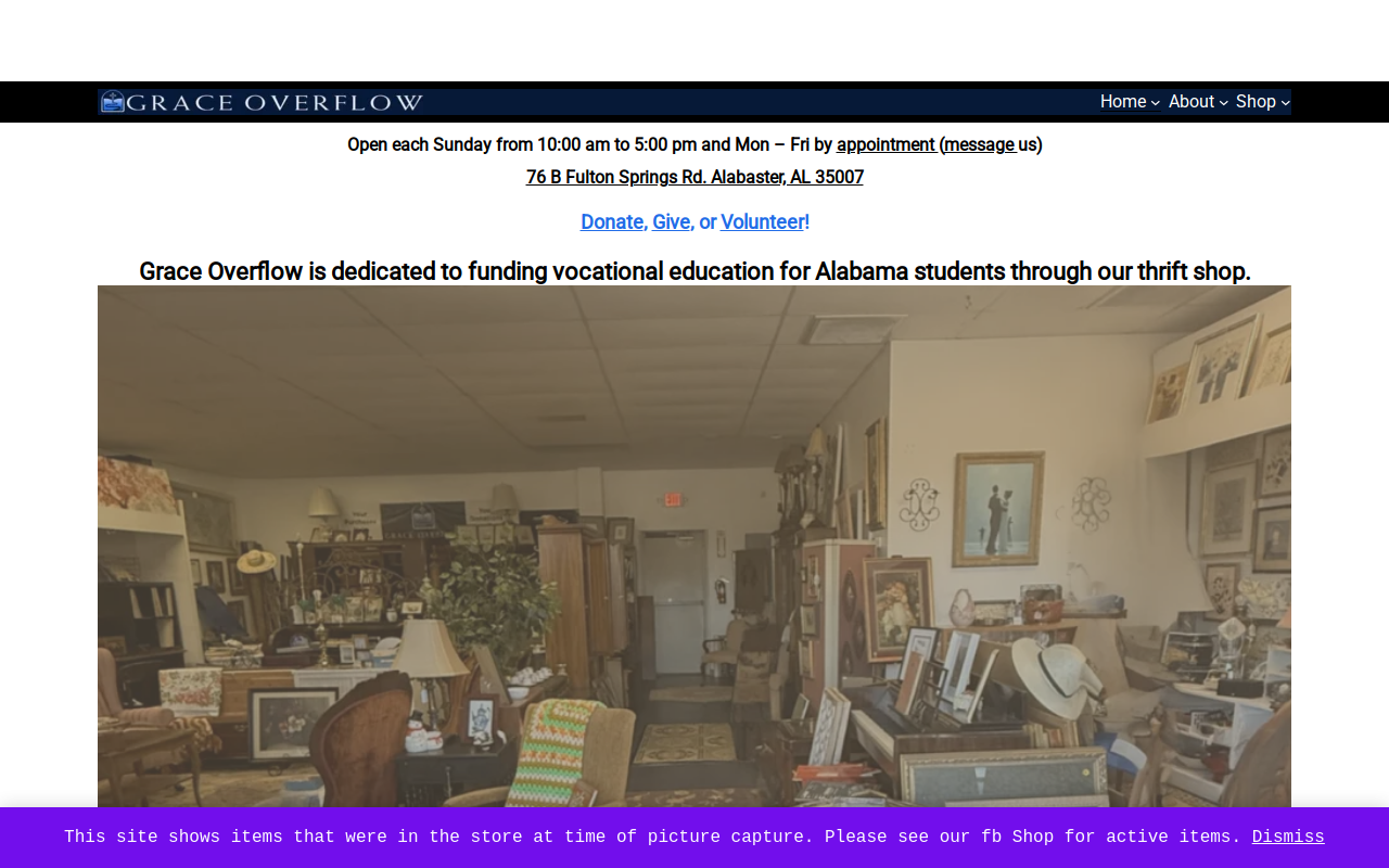 Grace Overflow website preview